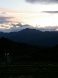 白鷹町山中地区から朝日連邦を望む夕暮れ