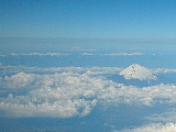 機上から富士山と日本アルプス